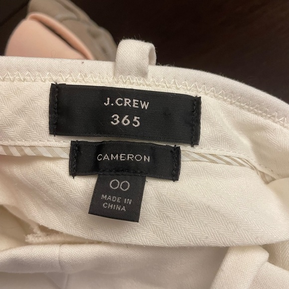 NWOT J. Crew Cameron Slim Cropped Pant Ivory / White 00 - Picture 6 of 6